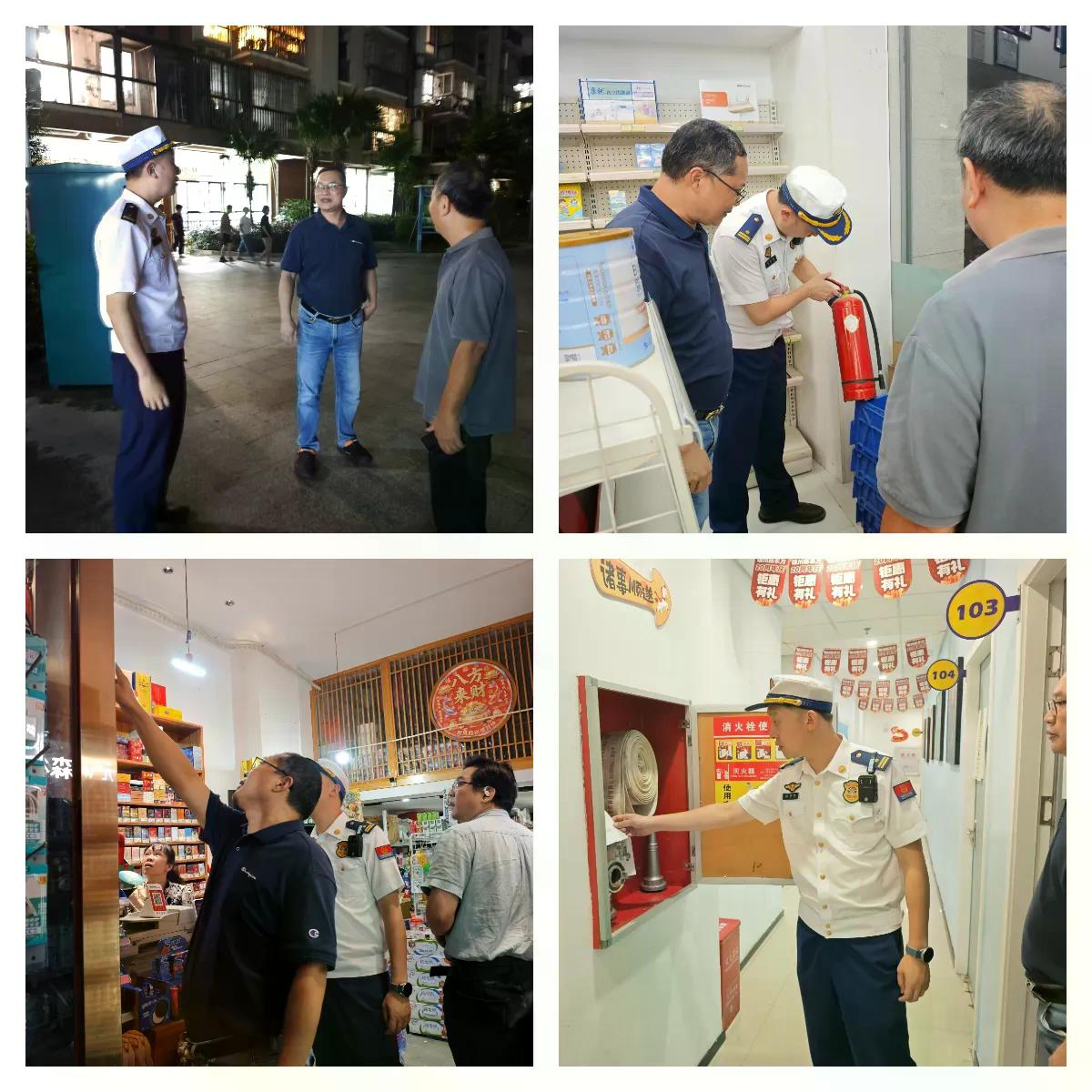 简篇-仓山区消防救援局联合仓前街道开展消防安全夜间专项检查